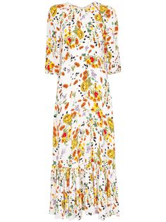 byTiMo Floral print flared hem dress