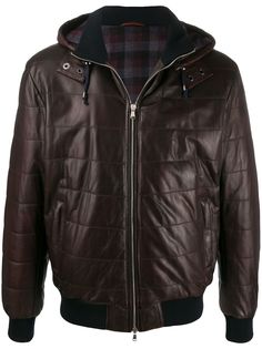 Barba quilted bomber jacket