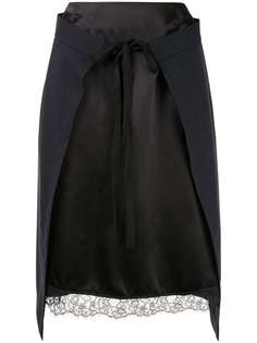 Mm6 Maison Margiela pinstriped layered tie skirt