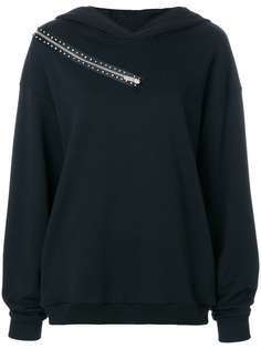Christopher Kane crystal zip hoodie
