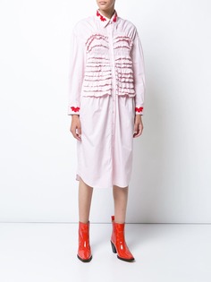 Simone Rocha платье-рубашка с рюшами