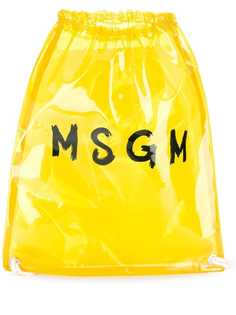 MSGM прозрачный рюкзак с логотипом