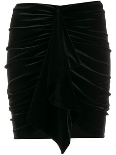 Alexandre Vauthier бархатная мини-юбка с драпировкой