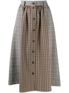 Semicouture юбка миди Eveline в клетку