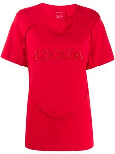 Escada футболка с вышитым логотипом