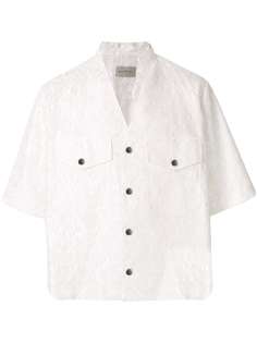 Necessity Sense Cardigan SS Pocket Shirt Angel White Lace