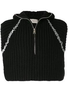 Necessity Sense Jai Cropped Hooded Pullover Black