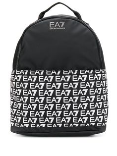Ea7 Emporio Armani all-over logo backpack