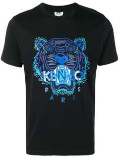 Kenzo футболка с принтом логотипа и металлическим отблеском