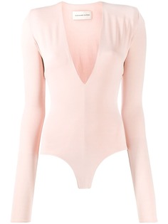 Alexandre Vauthier deep v-neck bodysuit