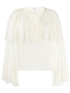 Giambattista Valli блузка с завязкой и оборками