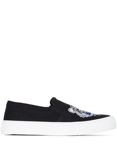 Kenzo слипоны с вышивкой Tiger