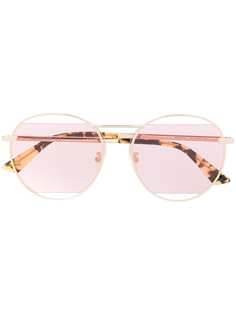 McQ Alexander McQueen McQ Alexander McQueen MQ0232SA 003 GOLD GOLD PINK Leather/Fur/Exotic Skins->Leather