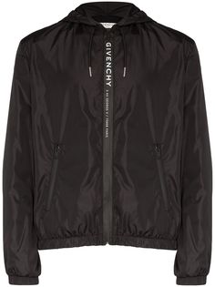Givenchy logo print zip-front hoodie