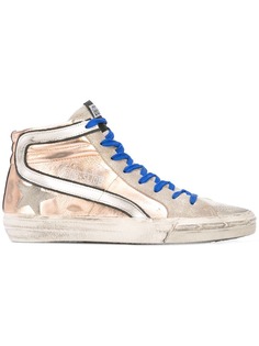 Golden Goose кроссовки на шнуровке с металлическим отблеском