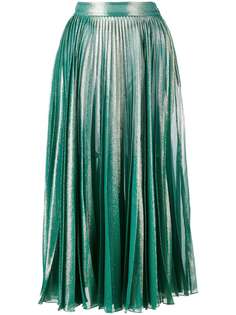 Gucci металлизированная юбка с плиссировкой
