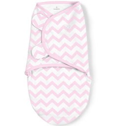 Конверт для пеленания на липучке Summer Infant Swaddleme, S/M, Pink Chevron Girl