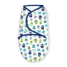 Конверт для пеленания на липучке Summer Infant Swaddleme, S/M, Blue Monster Boy