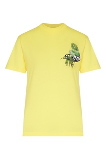 Желтая футболка с двусторонним принтом Off White