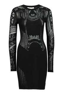 Черное платье с узорами Roberto Cavalli