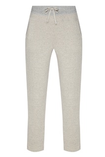 Бежевые брюки с эластичным поясом James Perse