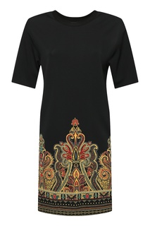 Черное платье с узорами Etro