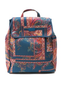 Синий рюкзак с контрастными узорами Etro