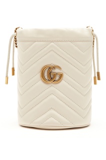 Белая сумка из кожи теленка GG Marmont Gucci