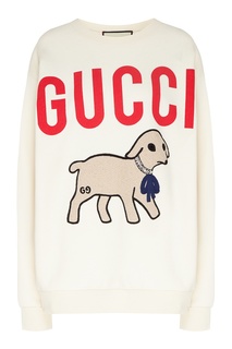 Хлопковый свитшот с ягненком Gucci