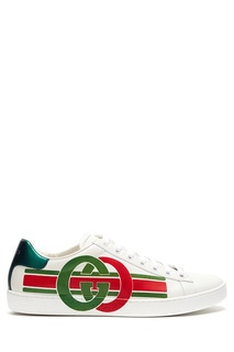 Белые кеды Ace с монограммой Gucci