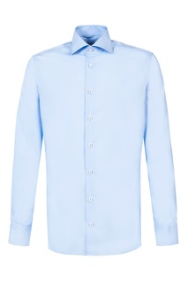 Голубая приталенная рубашка Van Laack