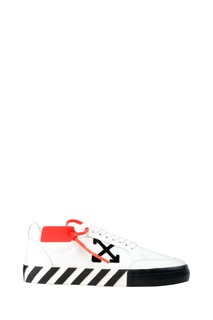Белые кроссовки с контрастной отделкой Off White