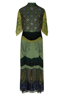 Зеленое платье из шелка Gucci