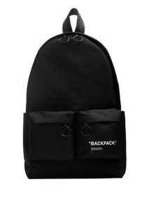Черный текстильный рюкзак Off White