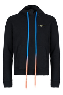 Черное худи с контрастными шнурками Off White