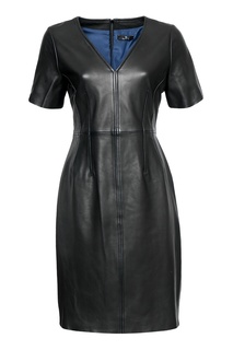 Черное кожаное платье Paul Smith