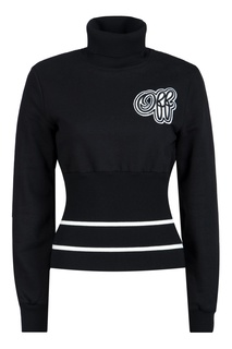 Черный свитер с логотипом Off White