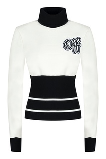 Черно-белый свитер с логотипом Off White