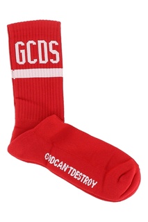 Красные носки с логотипом Gcds