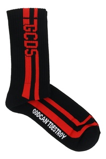 Черные носки с полосками Gcds