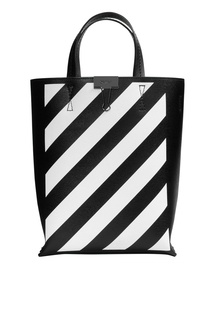 Черная сумка с контрастными полосками Off White