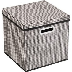 Короб для хранения Handy Home Пепита, Д270 Ш270 В270, черно-белый