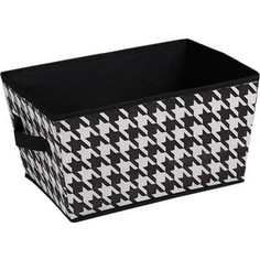 Короб для хранения Handy Home Пепита, Д340 Ш250 В190, черно-белый