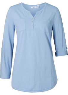 Футболка хенли на пуговицах Bonprix