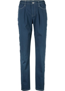 Брюки-морковки с лампасами из люрекса Bonprix