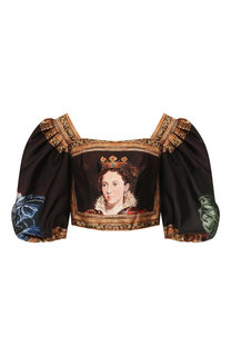 Шелковый топ Dolce & Gabbana