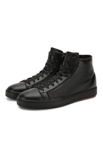 Кожаные кеды Santoni