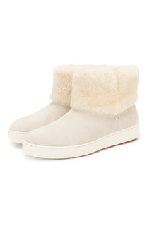 Замшевые ботинки Santoni