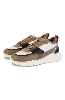 Кожаные кроссовки Santoni