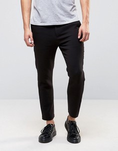 Черные узкие строгие брюки Weekday-Черный